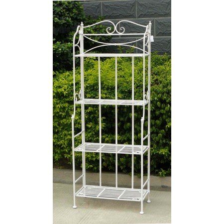 Porta Piante Nero in Metallo Scaffale per Vasi con Ripiani Versatile