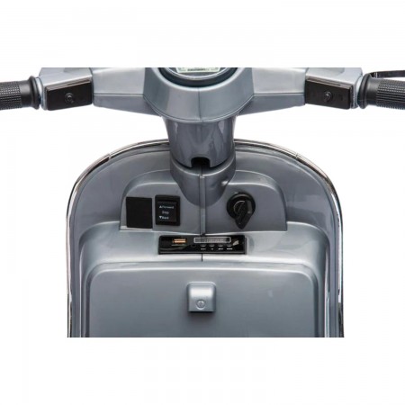 Moto Elettrica per Bambini Piaggio Vespa PX 150 Grigio Batteria 12 V