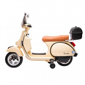 Moto Elettrica per Bambini Piaggio Vespa PX 150 Crema Batteria 12 V 2