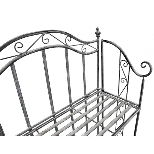 Supporto in Metallo Antico Vintage 3 Ripiani Angolare Bianco 49x35x115cm
