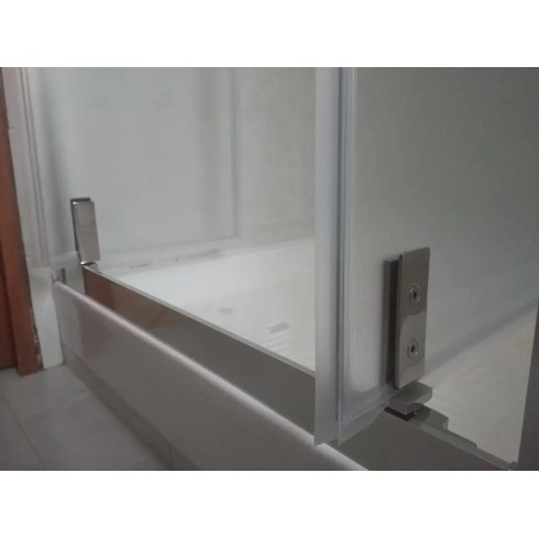 Box Doccia Nicchia 2 Ante Opaco Vetro 6 mm Battente Saloon Parete in Cristallo | BricoShop24