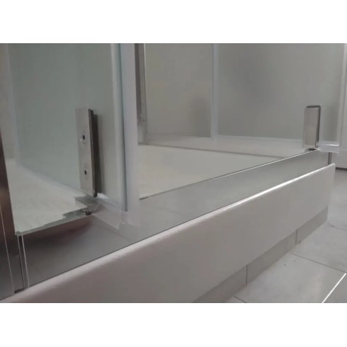 Box Doccia Nicchia 2 Ante Opaco Vetro 6 mm Battente Saloon Parete in Cristallo | BricoShop24