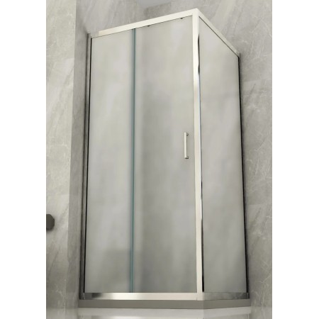 Box Doccia Angolare 6mm Opaco Anta Fissa Porta Scorrevole Anticalcare Cristallo | BricoShop24