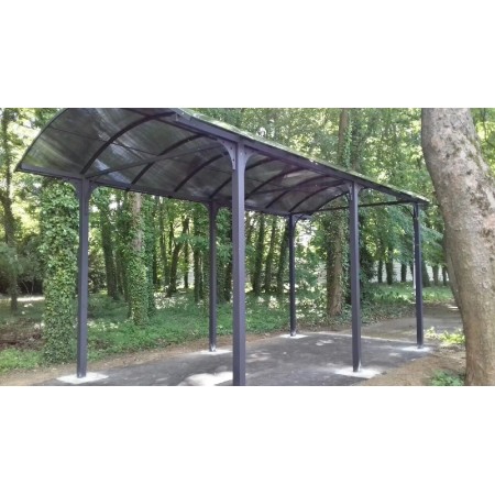 Carport in Alluminio 3.6x7.6 mt Policarbonato Posto Auto Tettoia Camper Furgoni | BricoShop24