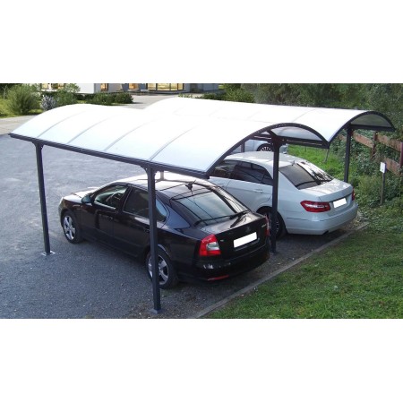 Carport in Alluminio 6x5 metri Policarbonato Gazebo Posto Auto Capanno Tettoia | BricoShop24
