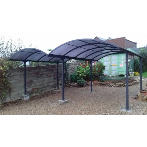 Carport in Alluminio 6x5 metri Policarbonato Gazebo Posto Auto Capanno Tettoia | BricoShop24