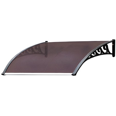 Pensilina 120x80 in Policarbonato Alveolare Fume Tettoia Modulare | BricoShop24