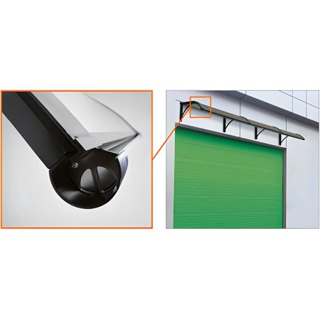 Tettoia Alluminio Pensilina 115x100 Policarbonato Trasparente per Esterno Sbalzo | BricoShop24