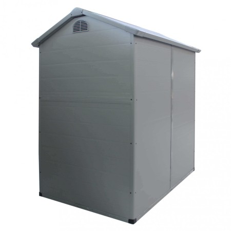 Casetta in Plastica Resina da Giardino Grigio con Finestra 134x192x204 cm
