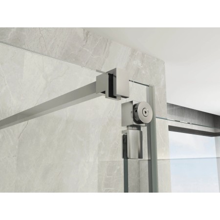 Box Doccia Sopravasca Anta Fissa Pieghevole Vetro 6mm 70x85+40 cm