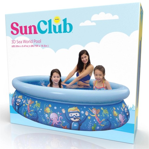 Piscina Autoportante Tonda Blu Marino 200 cm h47 cm