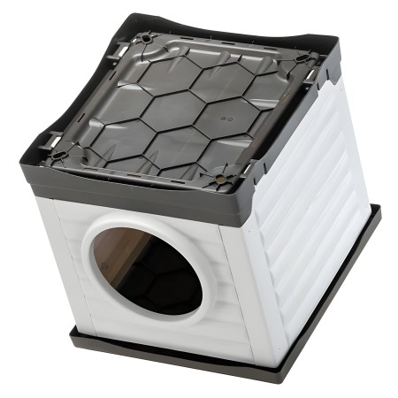 Cuccia per Cani Gatti Conigli 38,5x43x38,5 cm per esterno in resina