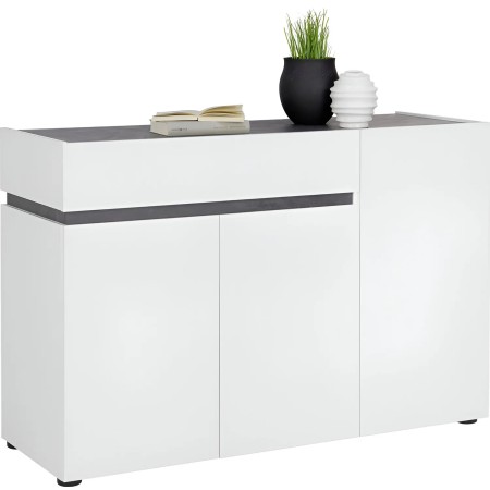 Madia Bianca 120x42x80 cm con 3 Ante e Cassetto Soft-Close