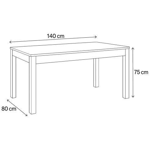 Tavolo Allungabile 140x80 cm Noce e Bianco
