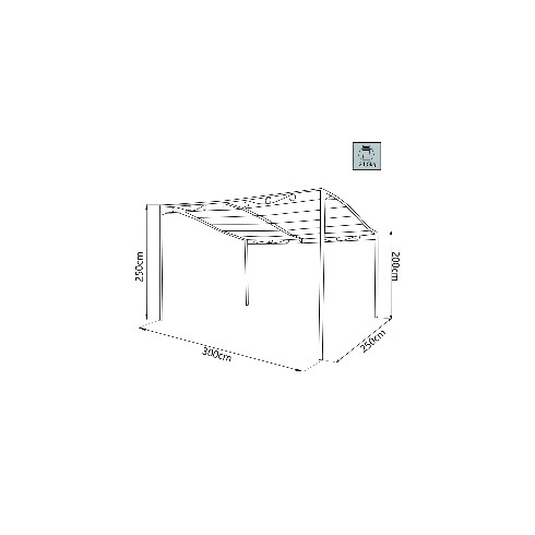 Gazebo Pergola 3x2,5 m Struttura Acciaio Telo Ecrù