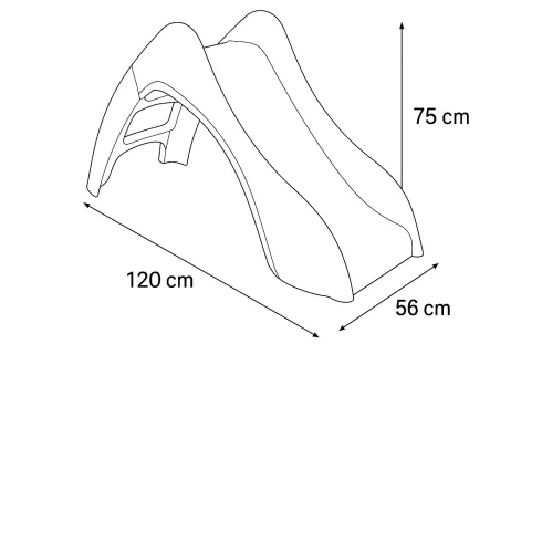 Scivolo Bambini 120x56x75 cm da Giardino Resina Resistente