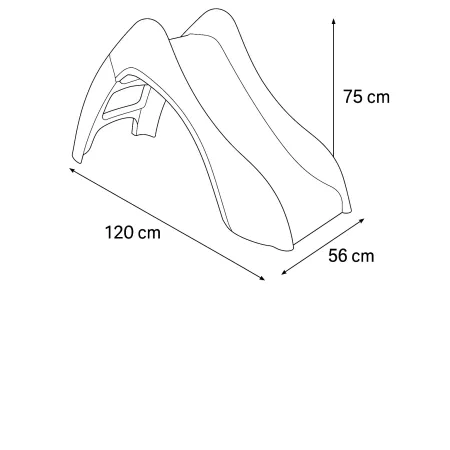 Scivolo Bambini 120x56x75 cm da Giardino Resina Resistente