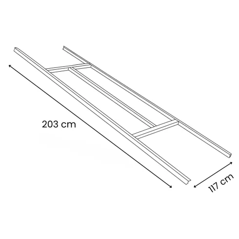 Kit di Fondazione per Casetta da Giardino 203x117 cm Acciaio Zincato