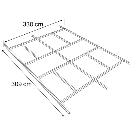 Kit di Fondazione per Casetta da Giardino 330x309 cm Acciaio Zincato