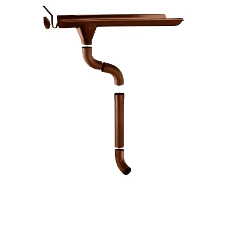Kit D Grondaia Zincata Casette Legno Falde 301 e 349 cm con Accessori