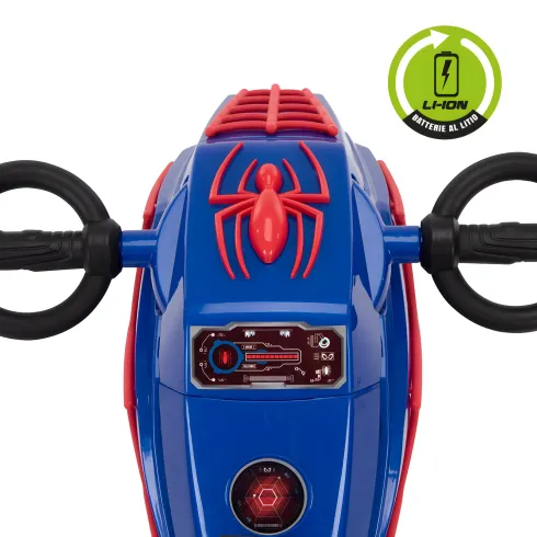 Moto Elettrica Bambini Spiderman Ricaricabile Batteria 7,2V a Litio