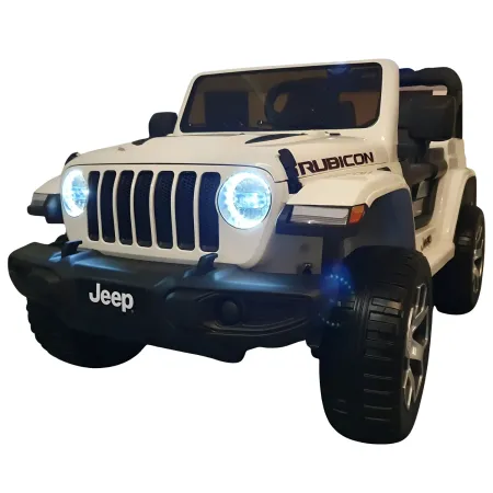 Macchina Jeep Wrangler a Batteria 12V Fuoristrada Bianco per Bambini