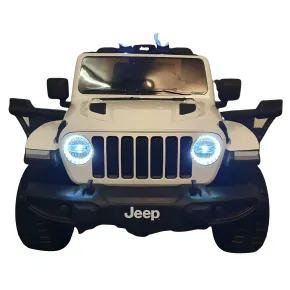Macchina Jeep Wrangler a Batteria 12V Fuoristrada Bianco per Bambini 2
