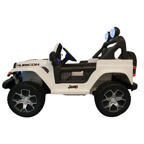 Macchina Jeep Wrangler a Batteria 12V Fuoristrada Bianco per Bambini