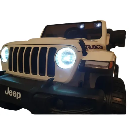 Macchina Jeep Wrangler a Batteria 12V Fuoristrada Bianco per Bambini