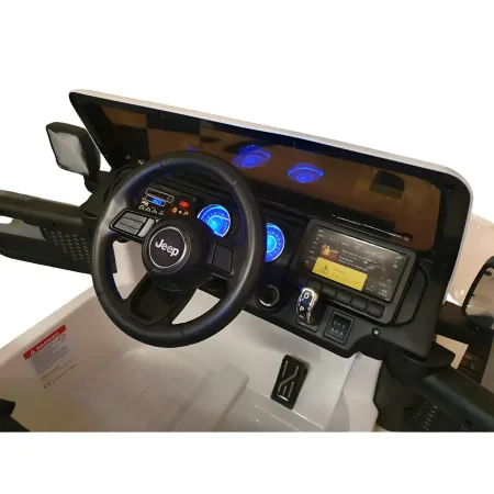 Macchina Jeep Wrangler a Batteria 12V Fuoristrada Bianco per Bambini