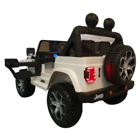 Macchina Jeep Wrangler a Batteria 12V Fuoristrada Bianco per Bambini