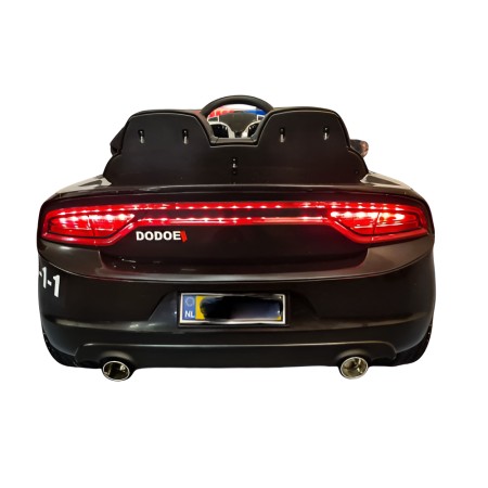 Macchina Elettrica per Bambini Polizia Nera a Batteria 12 V con Luci Macchinina | BricoShop24