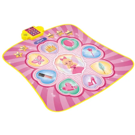Tappeto Danza Musicale Interattivo per Bambini Rosa con Luci e Suoni
