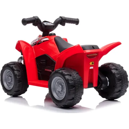 Quad Elettrico per Bambini Rosso Honda 7,2V con Luci LED Ricaricabile