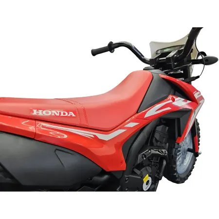 Moto Elettrica per Bambini 12V Honda Rosso con Rotelle Luci e Suoni