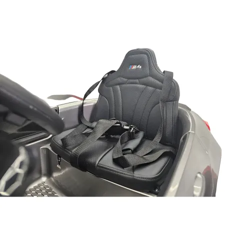 Auto Elettrica per Bambini BMW Grigio 12V Sedile in Pelle Telecomando