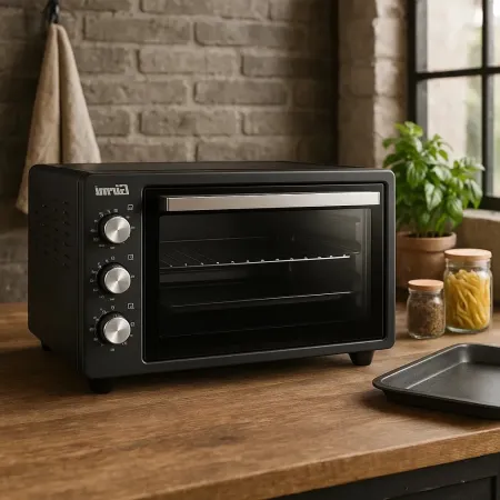 Forno Elettrico Antracite 1400W 45 Litri Ventilato Multifunzione