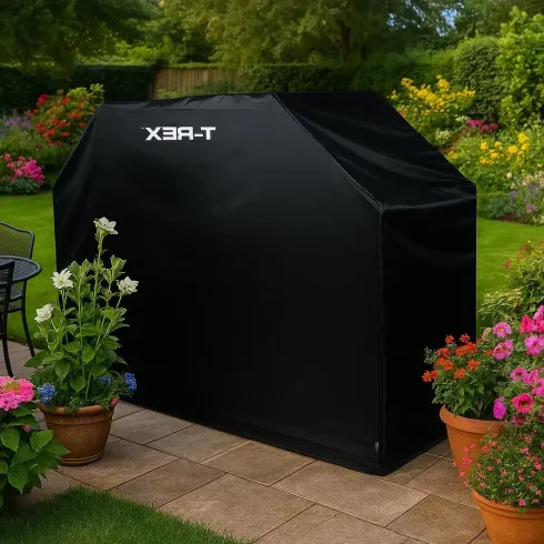 Copertura Barbecue Nero Traspirante Idrorepellente 142x43x120 cm