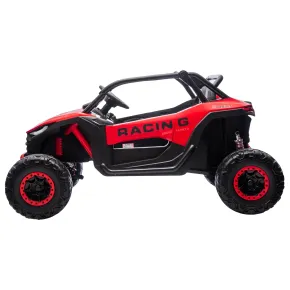 Auto Elettrica 24V per Bambini Due Posti Rosso Fuoristrada UTV 2