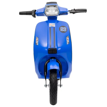 Moto Elettrica 24V per Bambini Blu Doppia Batteria Waterproof