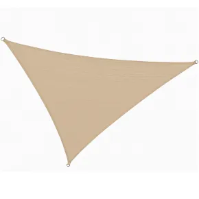 Vela Ombreggiante Triangolare 3x3x3 m Beige per Giardino e Terrazzo