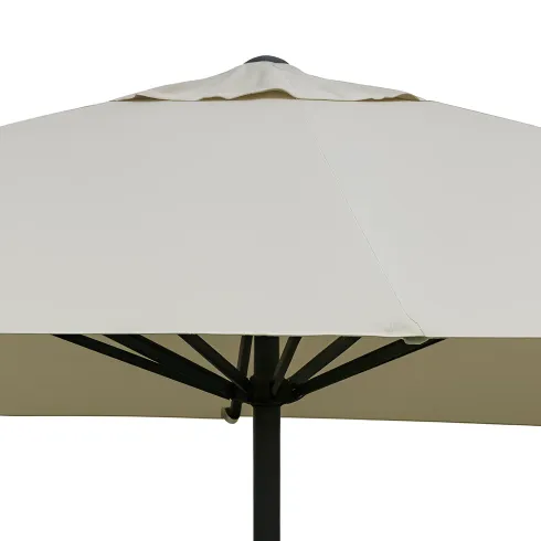 Ombrellone in Metallo 300x300 cm con Telo Beige Resistente da Esterno