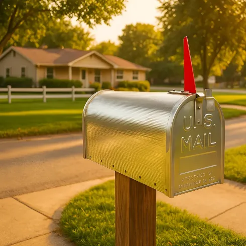 Cassetta Lettere Alluminio da Esterno Frontale Apribile Stile Americano