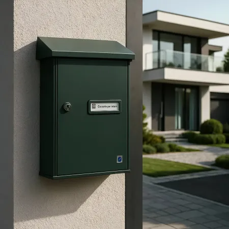 Cassetta Postale da Esterno Grigio Acciaio Zincato con Tetto Apribile