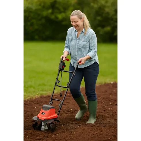 Elettrozappa Elettrica 800 W 4 Lame con Larghezza Lavoro 28 cm