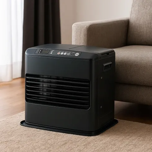 Stufa a Petrolio Elettrica 4600 W Nero Ventilata Programmabile