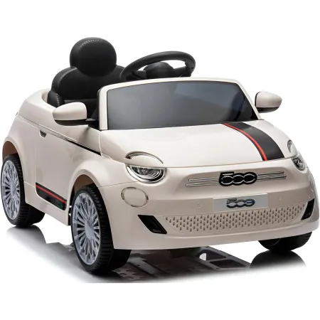 Auto Elettrica Bambini FIAT 500 10,8V Bianco Batteria Ricaricabile