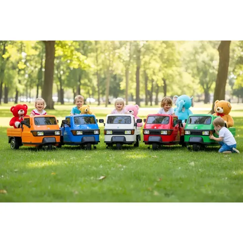Ape Car Piaggio Elettrica per Bambini Rosso con Ruote EVA e Telecomando