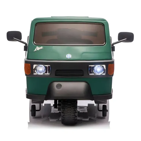 Ape Car Piaggio Elettrica per Bambini Verde con Ruote EVA e Telecomando