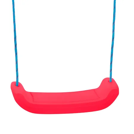 Altalena per Bambini 2 Posti da Esterno 214x165x200 cm Rosso Blu Acciaio